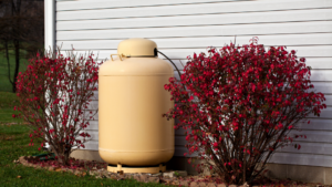 Propane Tank for Generator on Side of House