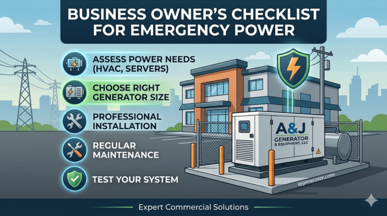 Business Owner's Checklist for Emergency Power - AJ Generator